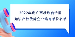 102家！2022年度广西壮族自治区知识产权优势企业培育单位名单